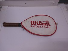 Wilson Conqueror Racquetball Racket Blue Leather Wrap Grip Vintage Racketball