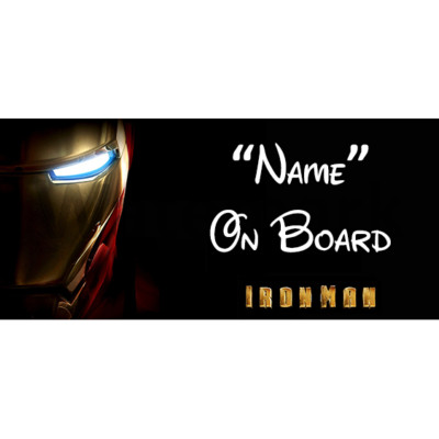 Marvel Ironman Baby On Board Autoschild (3) - personalisiert