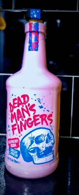 Dead Man's Fingers Raspberry Rum Cream Liqueur 70cl  PINK EMPTY BOTTLE with cork