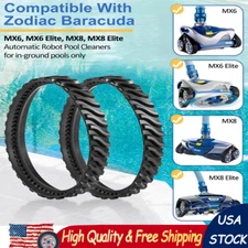 2Pcs Tracks Tyres Wheel For Zodiac MX8,MX6 Baracuda R0526100 Pool Cleaner Parts