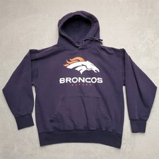 Vintage Denver Broncos Hoodie Mens Extra Large Cotton Hooded Football NFL Team