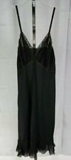 Vintage Vanity Fair Black Nylon Nightgown Size 34 TF