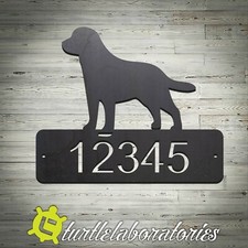 Custom Labrador Retriever Dog Home Address Sign Mail House Dog Memorial Pet