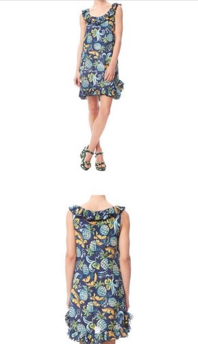 Anna Sui, Vintage 90s Anna Sui Hawaiian Dress Large L