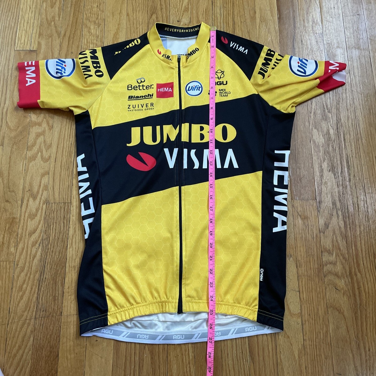 AGU Team Jumbo Visma 2021 Cycling Jersey Authentic Replica