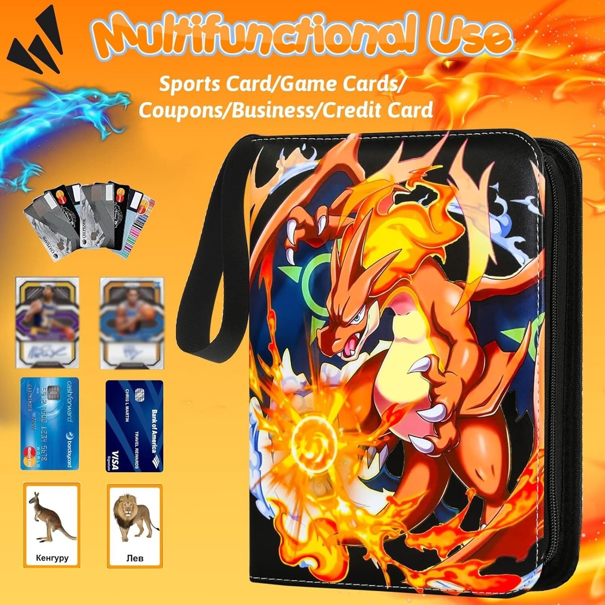 Pokemon Binder With Rare Cards Pokemon Card Binder Holds 400 Cards