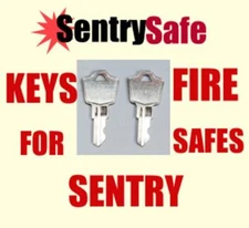 SENTRY A - Z SET OF 2 KEYS SENTRY SAFE FIRE LOCK BOX FREE SHIPPING
