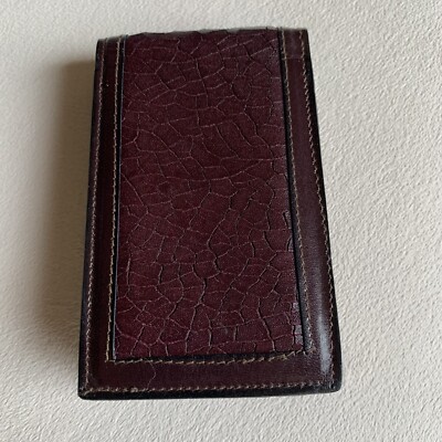 turkish cigarette holder Vintage Turkish Cigarette Pack Holder Case Cracked Leather 1989