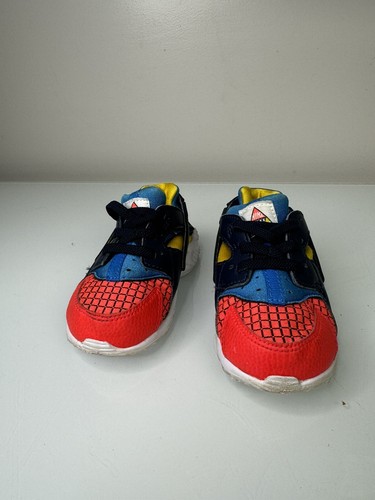 Nike Toddler Huarache Run Size 6C BQ7098-800 Red Blue Yellow - Picture 2 of 8