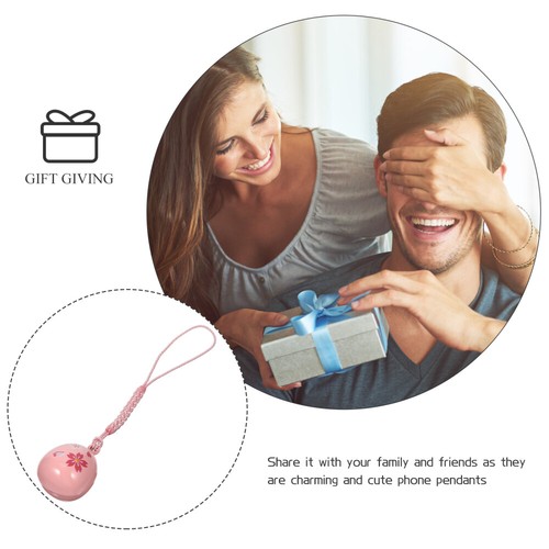 2 Pcs Kirschblüten-Glocken-Ornament Autoklingeln Kawaii Telefonanhänger - Zdjęcie 5 z 12