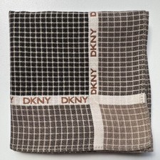 HANDKERCHIEF VINTAGE ART BROWN SOLID PLAIN MEN'S POCKET SQUARE COTTON 17" B0409