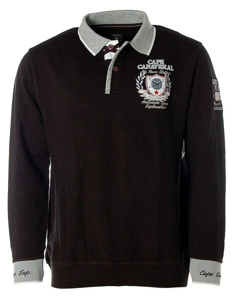 Kitaro Herren Sweatshirt Polo -Cape Canaveral Air Force Station- Schwarz L X5070-image