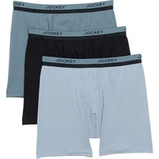 3 PAIRS JOCKEY MEN ULTIMATE BREATH COTTON BLEND BOXERS MEDIUM LARGE XLARGE $34