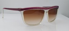 Vintage Opti-Ray Purple Translucent Oval Sunglasses Frames Italy