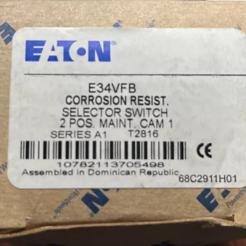 EATON/CUTLER HAMMER E34VFB SELECTOR SWITCH OPERATOR 2 POS MAINTAINED, New