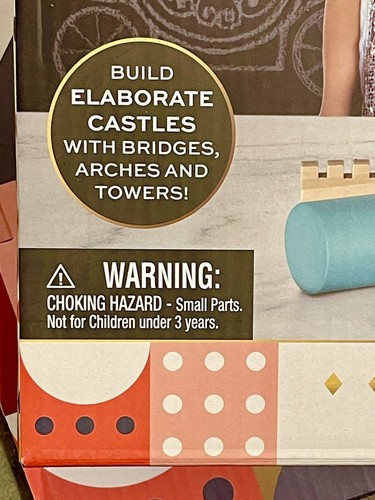 Bloques de construcción de madera FAO Schwarz Princess Castle colores pastel 75 piezas NUEVO - Imagen 5 de 6