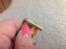 GOLD Slider Slide on end tube Bracelet Clasp SEED BEAD loom connector jewelry