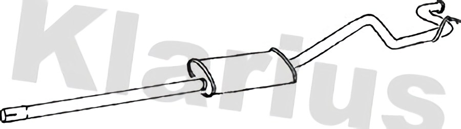 Klarius box with tail pipe fits Ford transit 2.0 91-94 FE263X