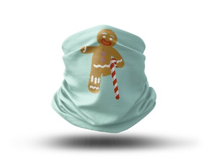 Waschbarer Stoff Gesichtsbezug Hals Gasse Druck Lebkuchen Mann inspiriert Design