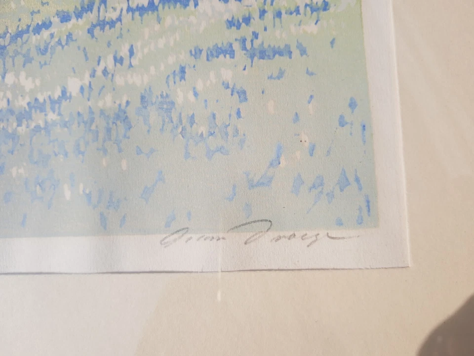 RAR! Oscar DROEGE (1898-1983) Almhütten Alpenlandschaft HANDSIGNIERT FRÜHLING - Bild 2 von 4