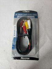 Recoton Video 3 ft Stereo RCA Audio/Video Cable Gold Plated