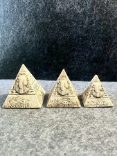 Egyptian Pyramid Statues Detailed Hand Carved Stone