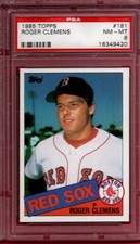 1985 Topps Roger Clemens Rookie RC #181 Red Sox PSA 8