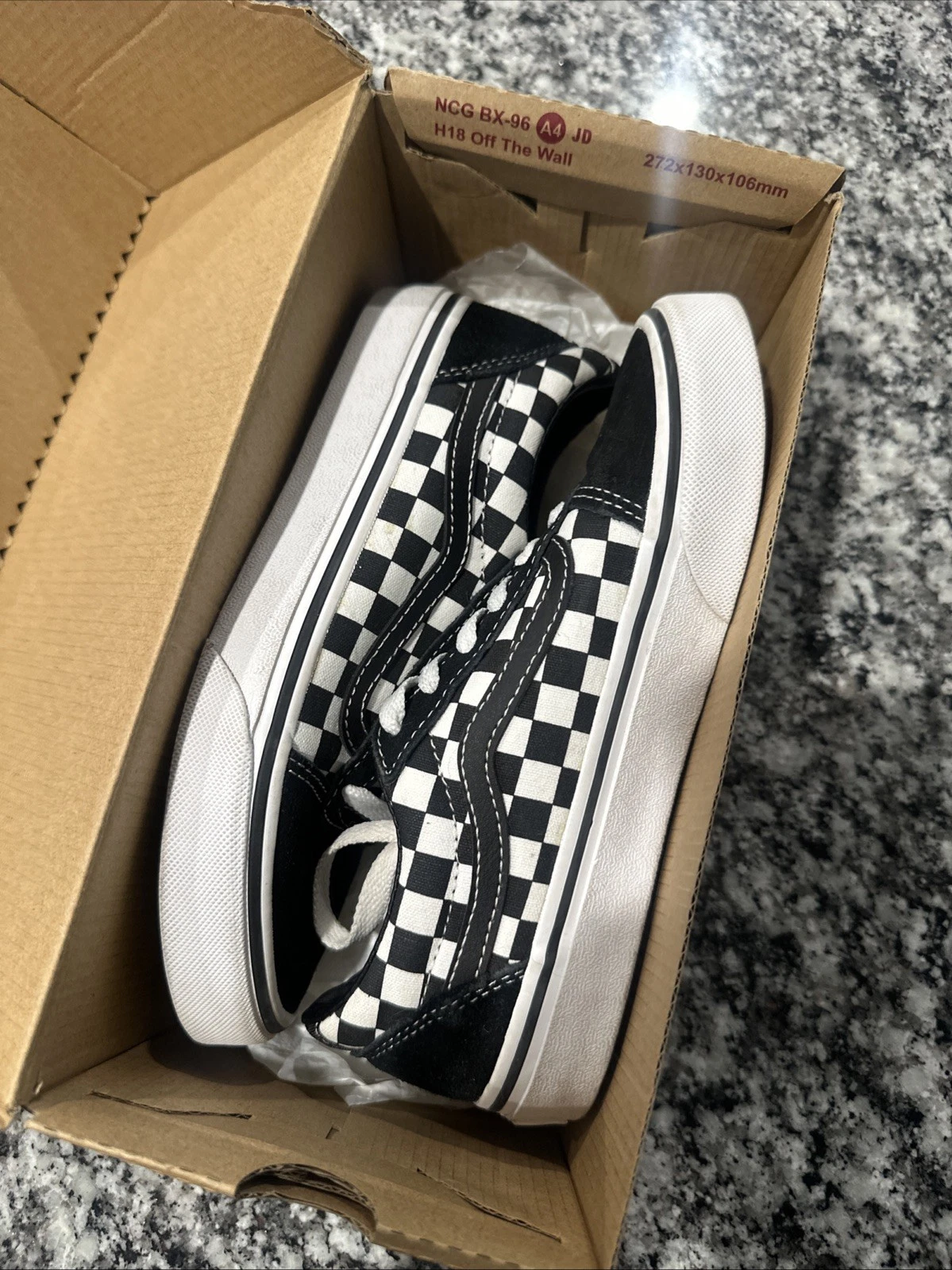 VANS Ward scacchiera nera a righe taglia 3