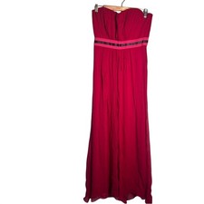 Carolina Herrera Red Silk Strapless Gown Women’s 8 Formal Dress Designer Luxury