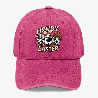 Howdy Easter Hat Western Bunny Cowboy Egg Baseball Cap Funny Spring Gift