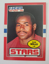 NM/MINT 1985 Topps USFL #19 Sam Mills ROOKIE CARD - New Orleans Saints. rookie card picture