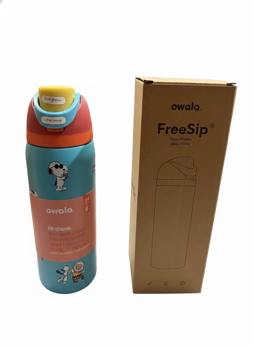 New Blue Snoopy Water Bottle Owala 32oz Stainless Steel Exclusive Edition