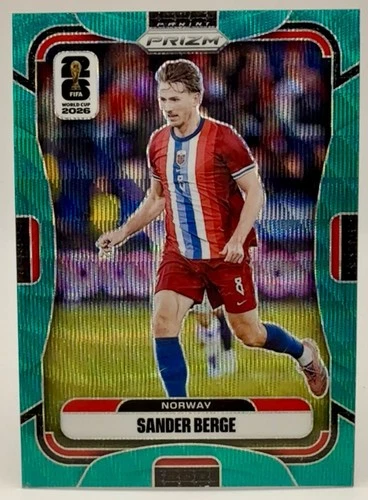 Sander Berge 2026 Panini Prizm FIFA World Cup #328 Teal Wave Prizm /99