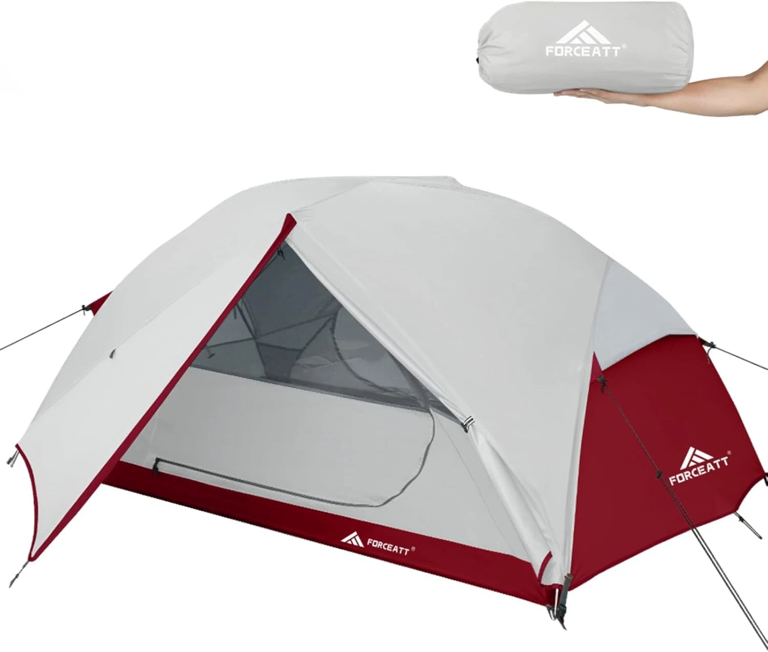 Forceatt Camping Tent 2-3 Person Waterproof Dome Tent Lightweight Quick Setup