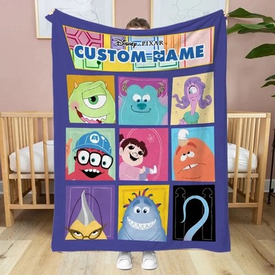 Custom Name Cute One-Eye Monster Blanket | Personalized Scare Academy Gift