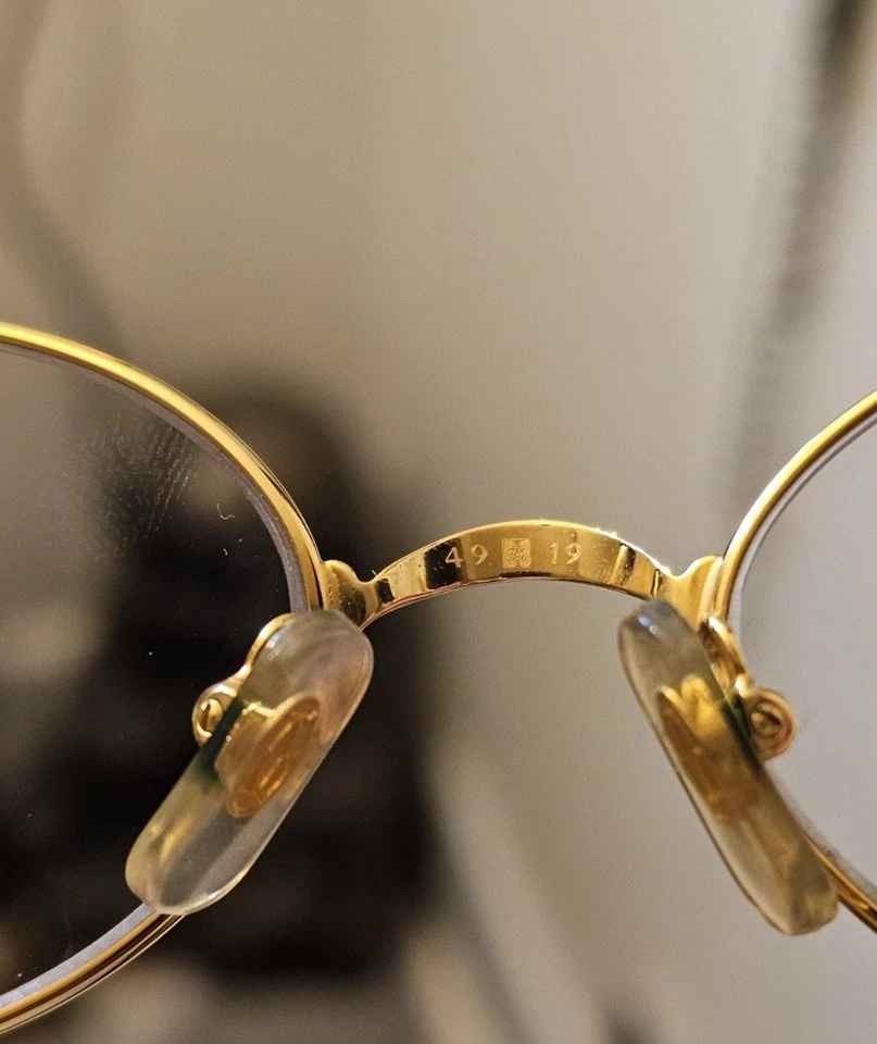 VINTAGE CARTIER SATURNE Oval 18k Frames 49 □ 19 & Box Transition Lens Demo 90s Foto 4 de 4