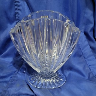 Vintage Waterford Crystal Fan Vase Footed Marquis Very Nice