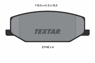 For Textar 2114202 brake pad set, disc brake 2114202 brake pads set front, fit