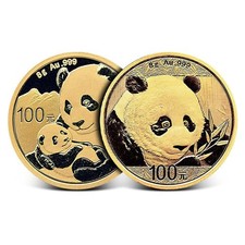 8 Gram Chinese Gold Panda Coin (Random Year, Unsealed) 5018.86 per troy oz
