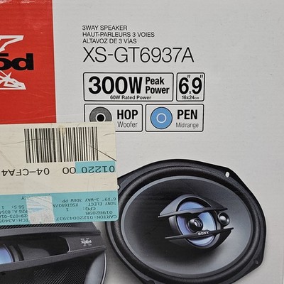 Sony XS GT6937A 3 Way 6 X 9 inch Speaker Set XPLOD 300W 4 OHM NEW