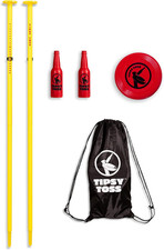 Tipsy Toss Game Set - Flying Disc Bottle Drop Yard Game - Choose Pro or Standard