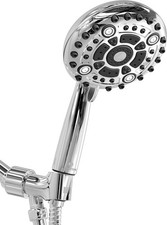Aquarius Mist Gold Shower Head With Handheld, 6 Spray Settings 4.9 Inch Gold ...