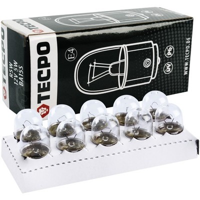 10x TECPO R5W GLÜHBIRNE 12V 5W KUGELLAMPE BA15S AUTOLAMPE STANDLICHT RÜCKLICHT