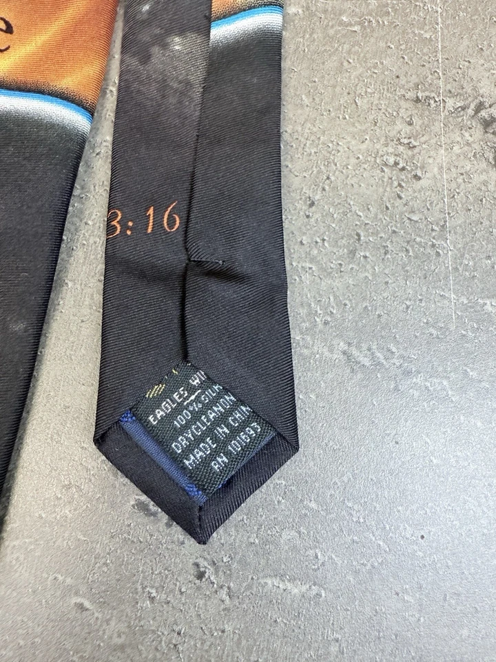 Corbata de seda para hombre Eagle Wings John 3:16 cruz cristiana iglesia religiosa Foto 2 de 4