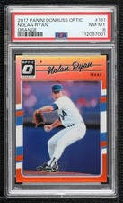 2017 Panini Donruss Optic Orange Prizm 186/199 Nolan Ryan #161 PSA 8 HOF 00ab