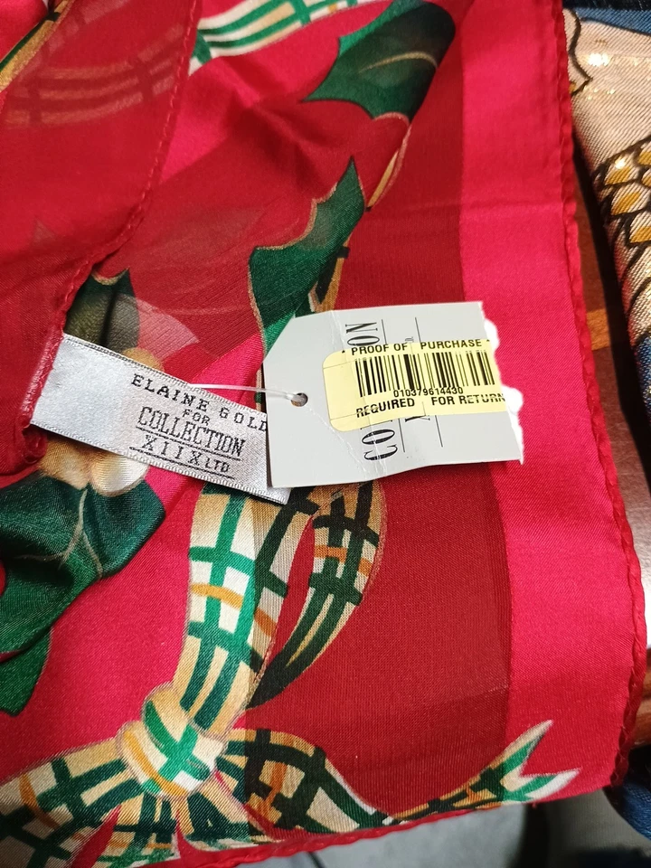 Lote De 5 Bufandas Cuadradas Rectángulas Vintage Cuello Estate Pelo Mod Retro Foto 3 de 4