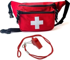 ASA TECHMED Lifeguard Fanny Pack with Whistle Lanyard - Baywatch Style First... 