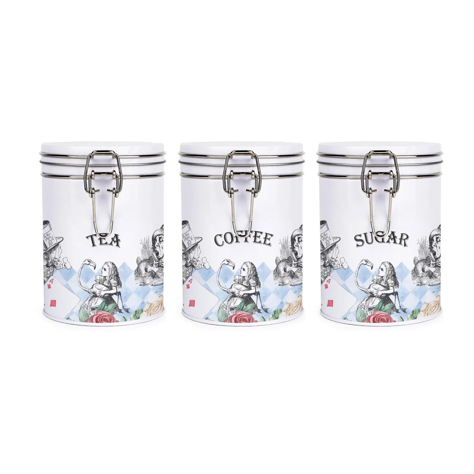 Alice's Adventures in Wonderland Tea Coffee & Sugar Canister Set Kitchen Gift
Opens in a new window 