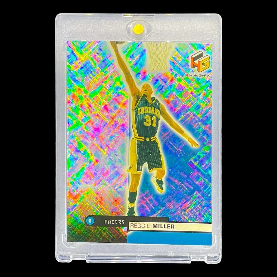 REGGIE MILLER PLATA DIAMANTE REFRACTOR HOLO SP Inserto No Automático - INDIANA PACERS Foto 2 de 4