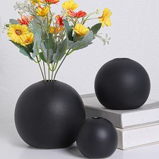 Planter Ceramic Round Flower Vase Decoration Desk Home Holiday Flowerpot Plant
